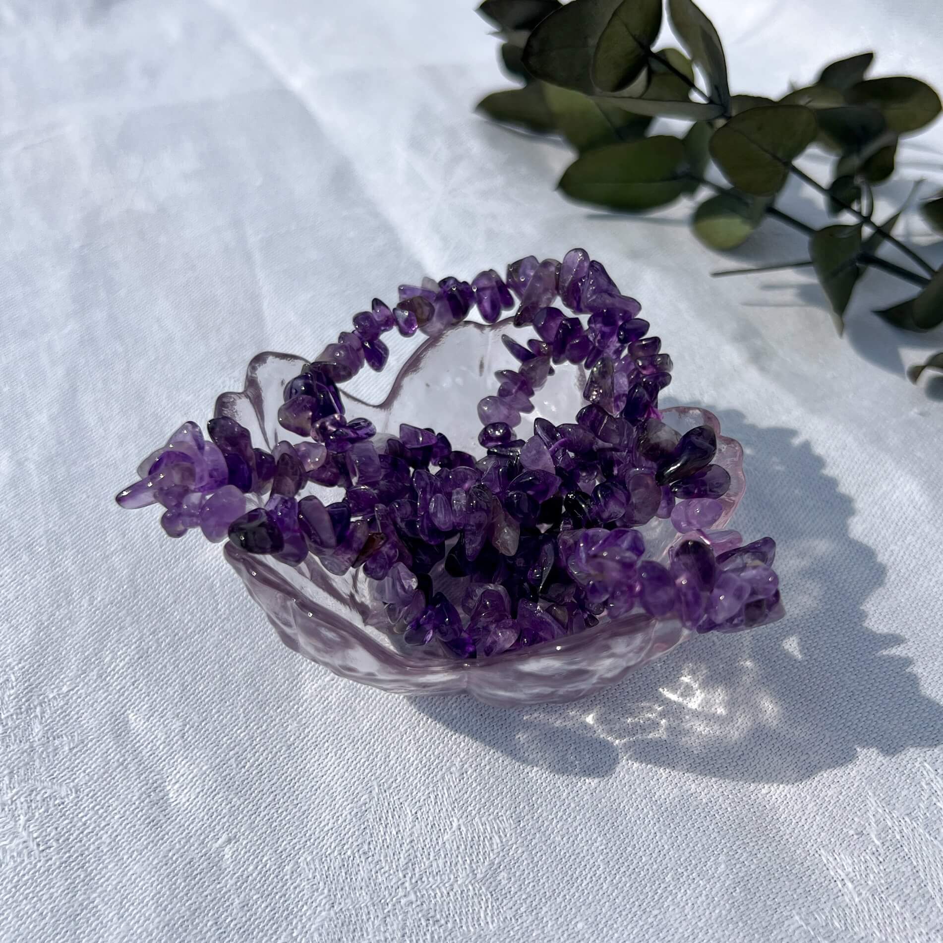 Crystal Chip Bracelet - Amethyst