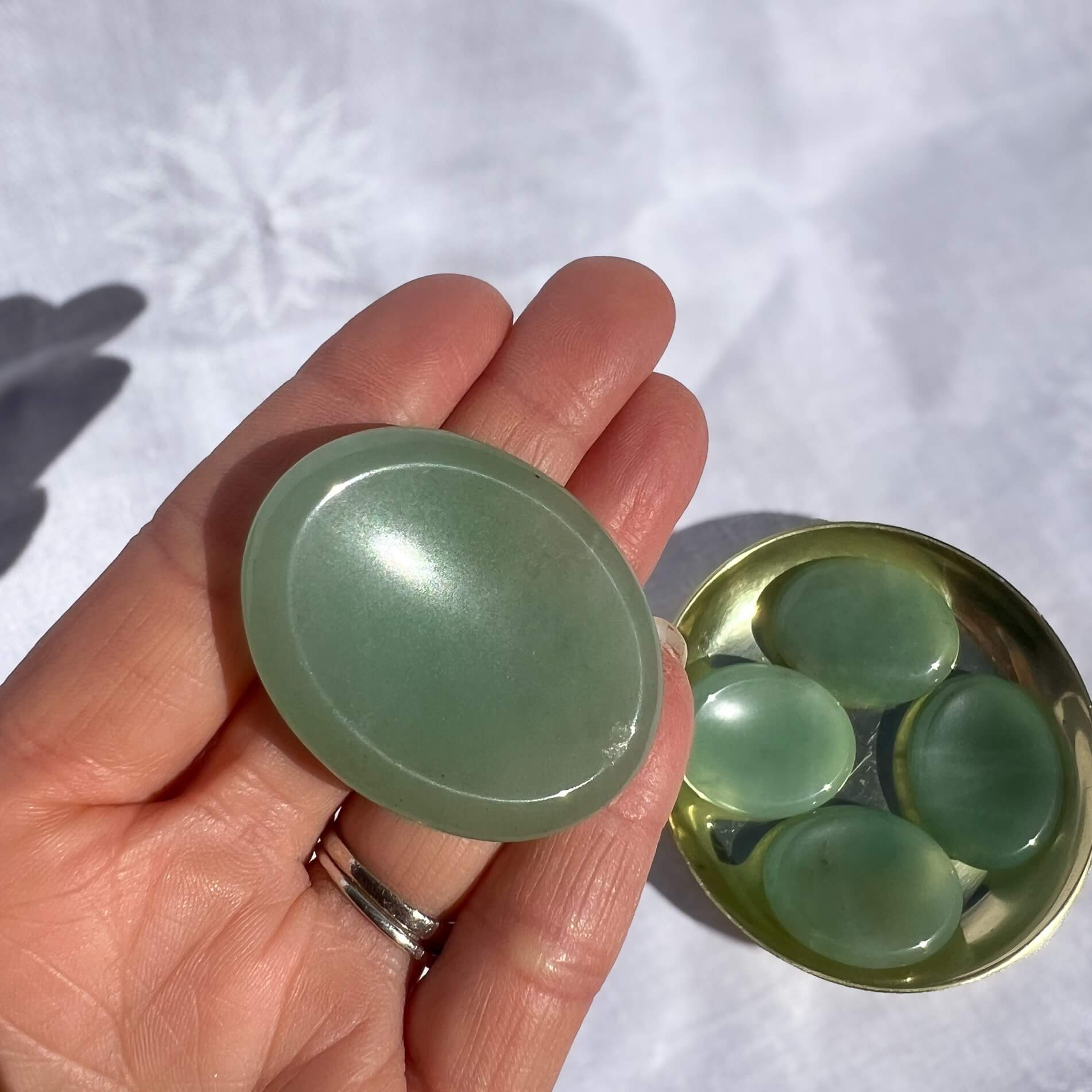 Healing Crystal Worry Stones: Green Aventurine