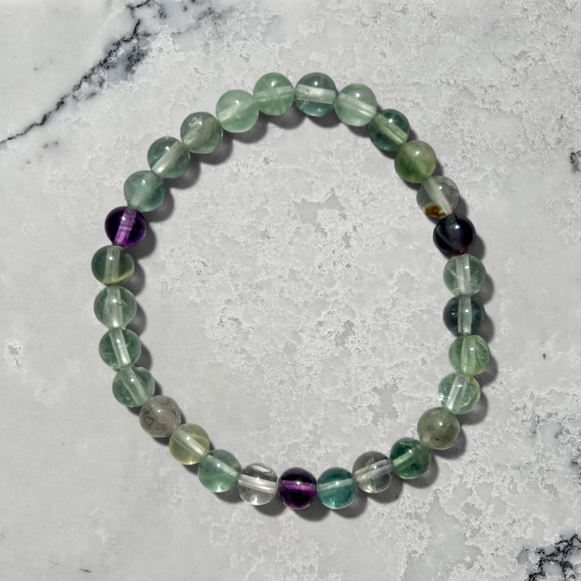 Crystal Bead Bracelet - Fluorite
