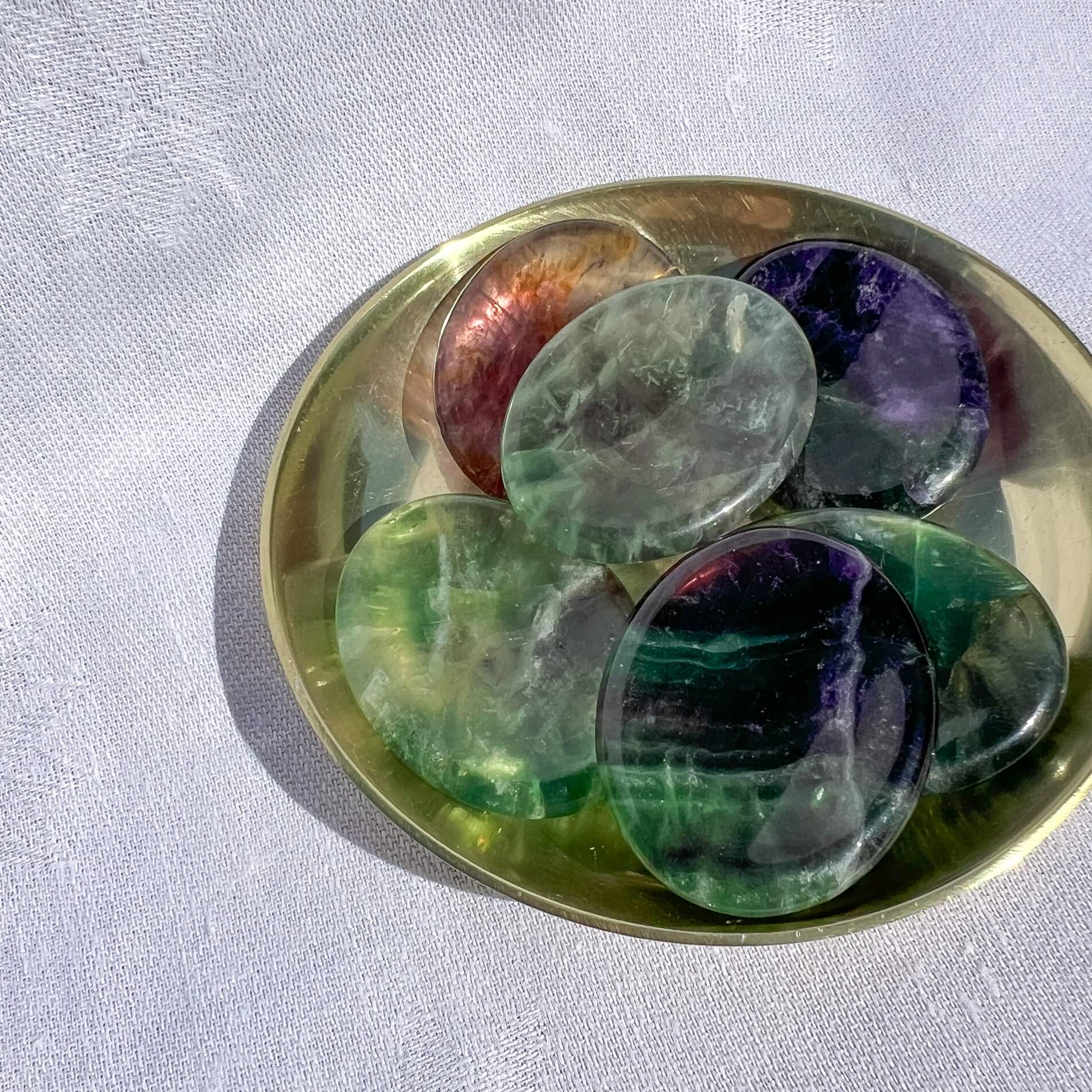 Healing Crystal Worry Stone: Fluorite