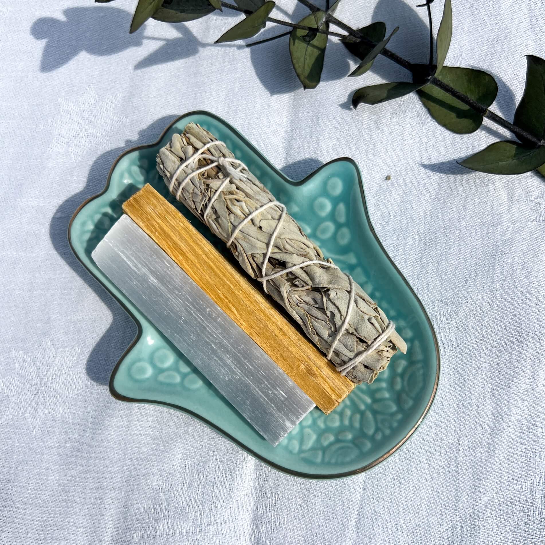 Turquoise Hamsa Hand Trinket Dish