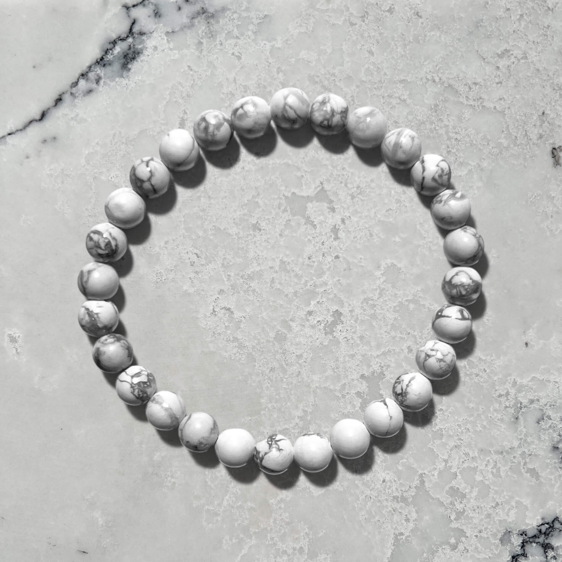 Crystal Bead Bracelet - Howlite