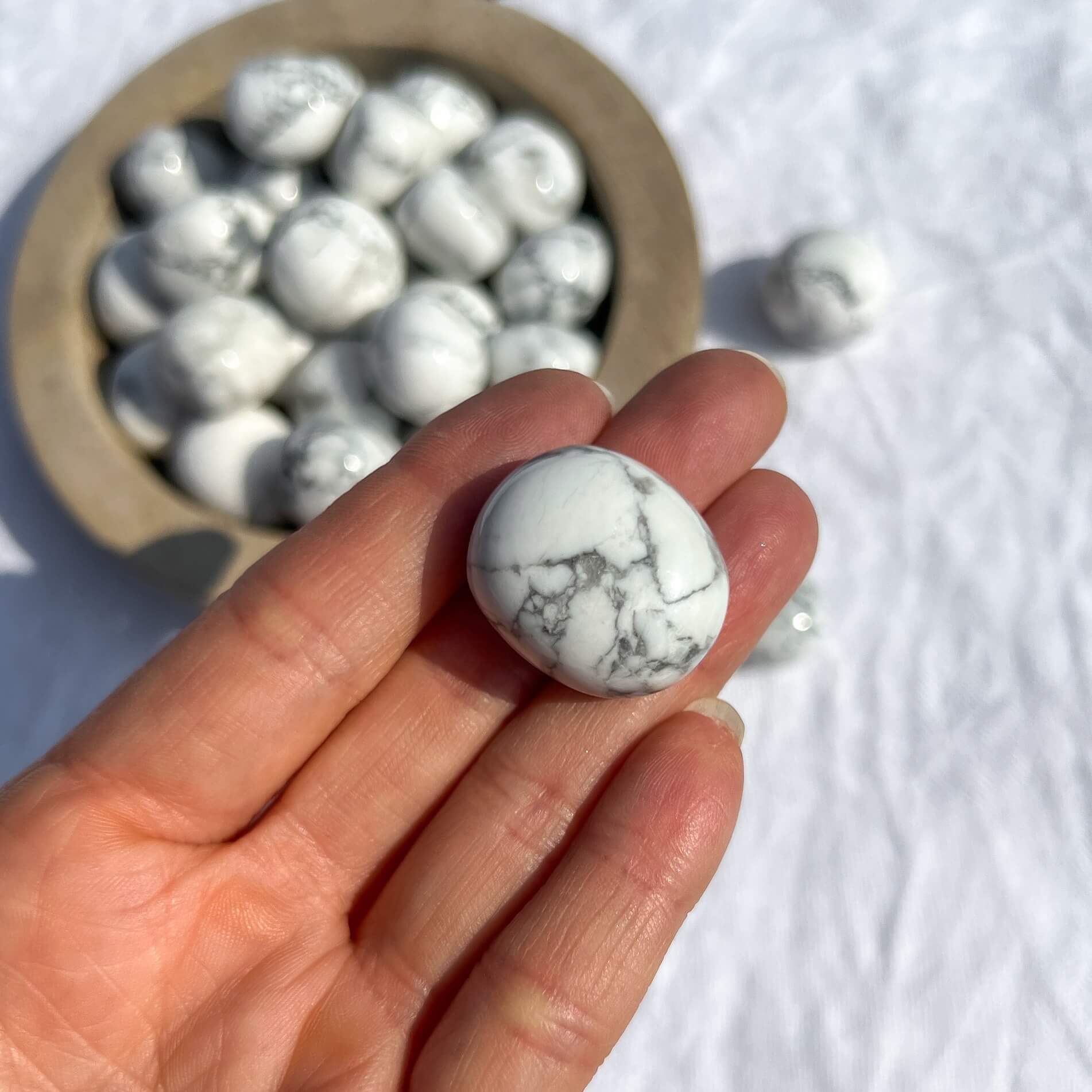 Howlite Crystal Tumblestone - XL