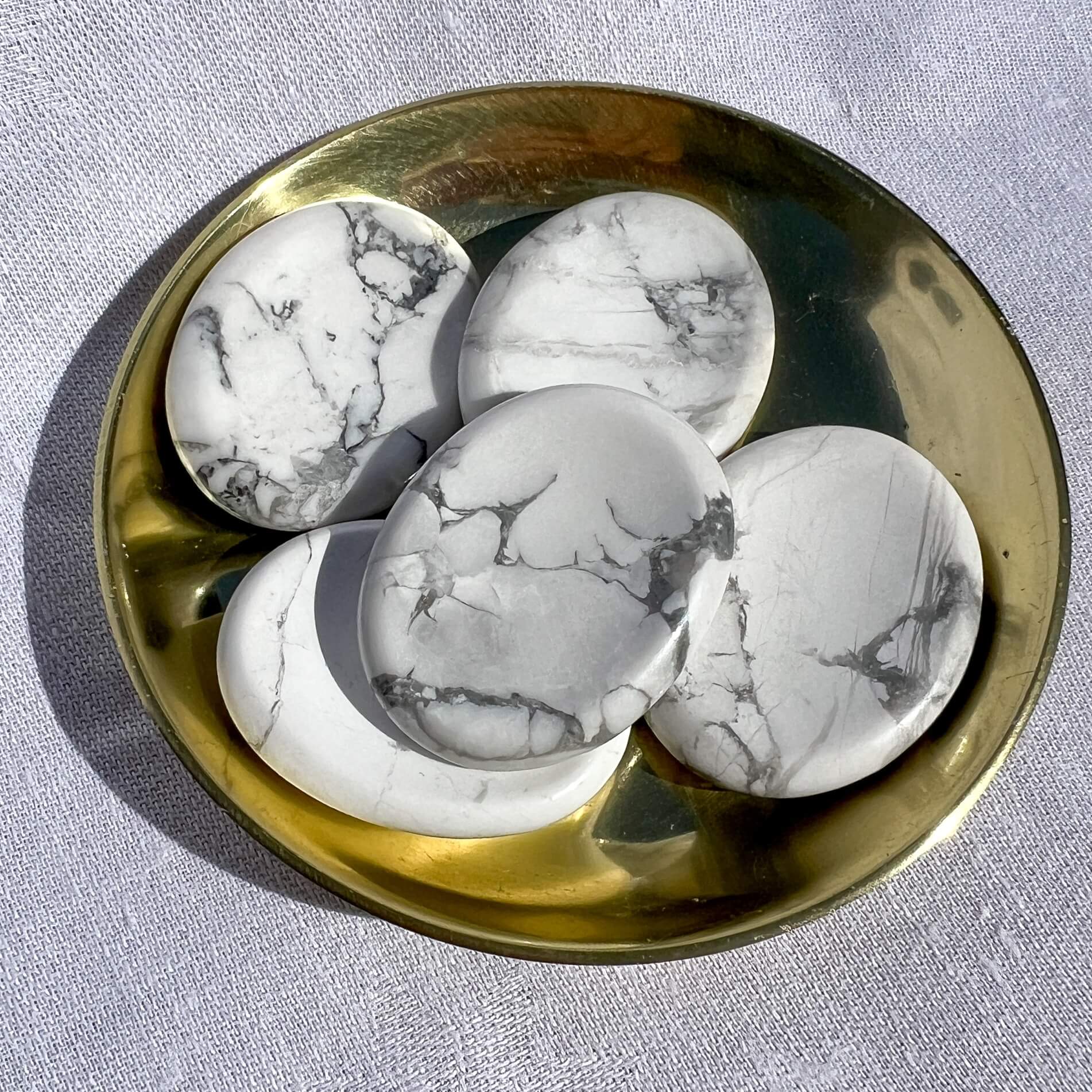 Howlite Crystal Worry Stone