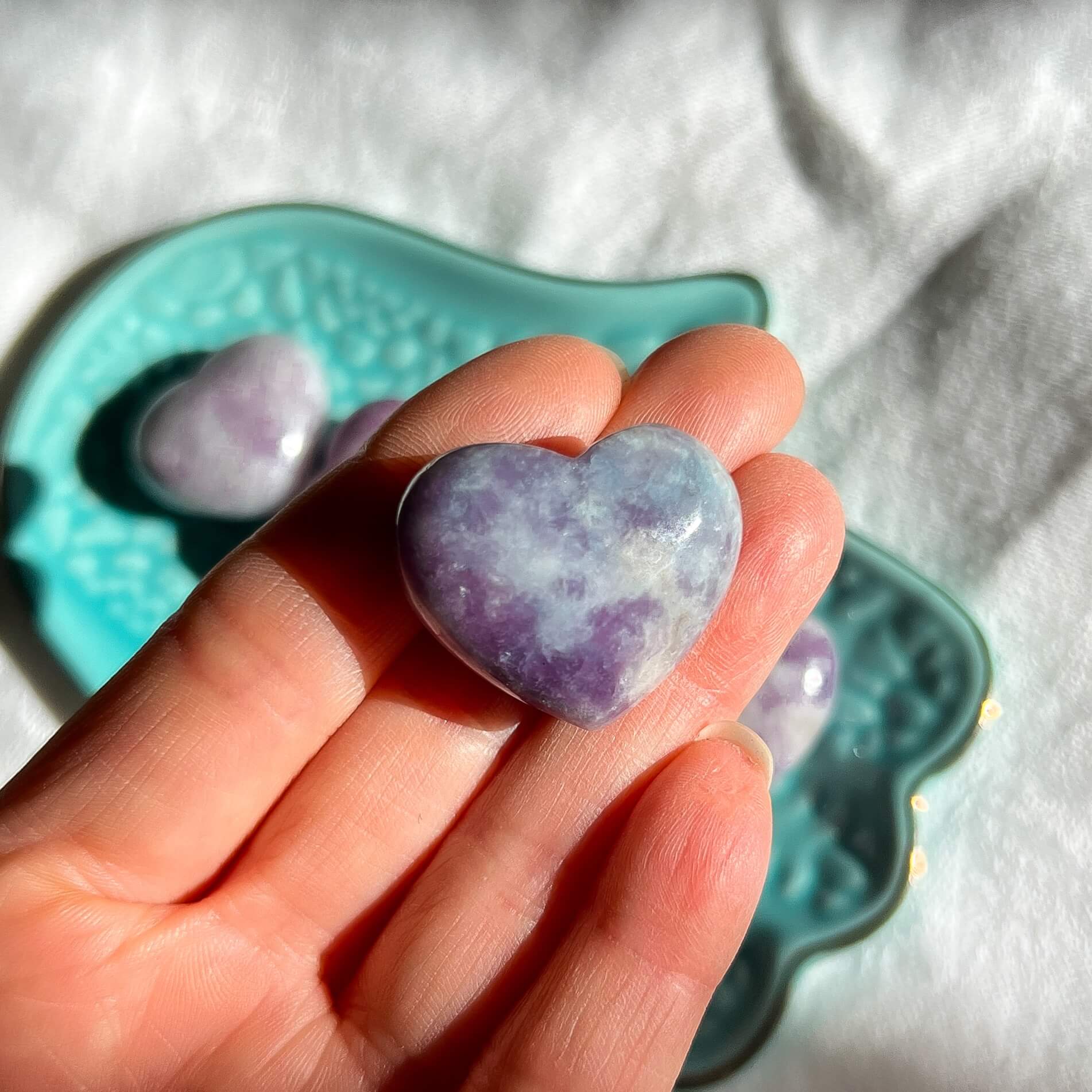 Lepidolite Crystal Heart