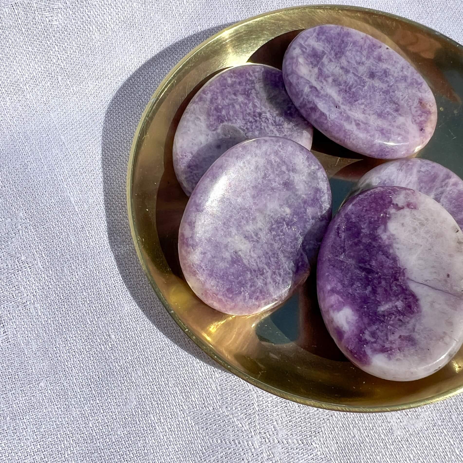 Healing Crystal Worry Stones: Lepidolite
