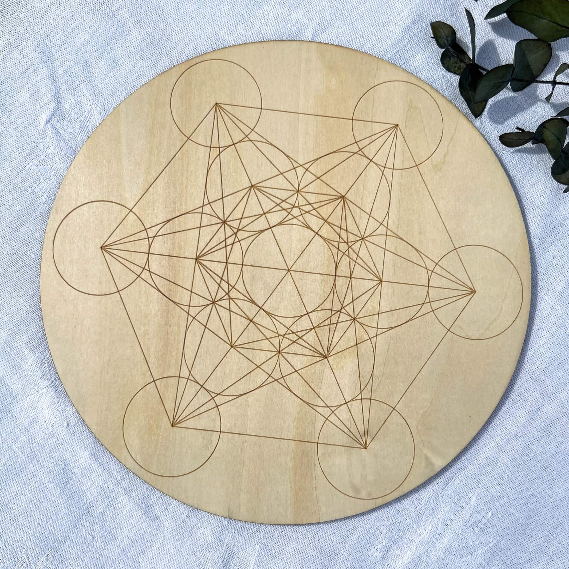 Crystal Grid Board - Metatrons Cube & Merkaba