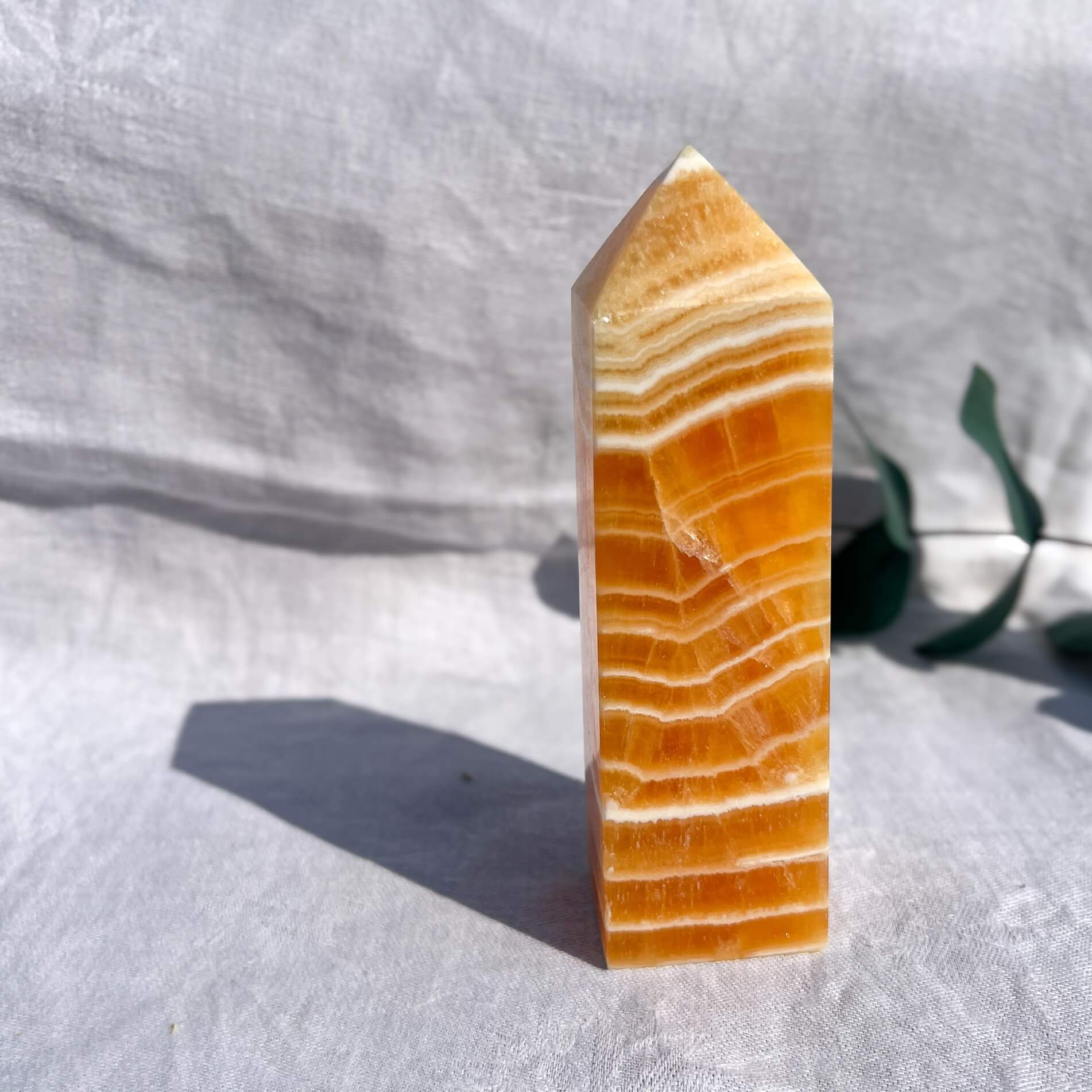 Orange Calcite Crystal Obelisk B