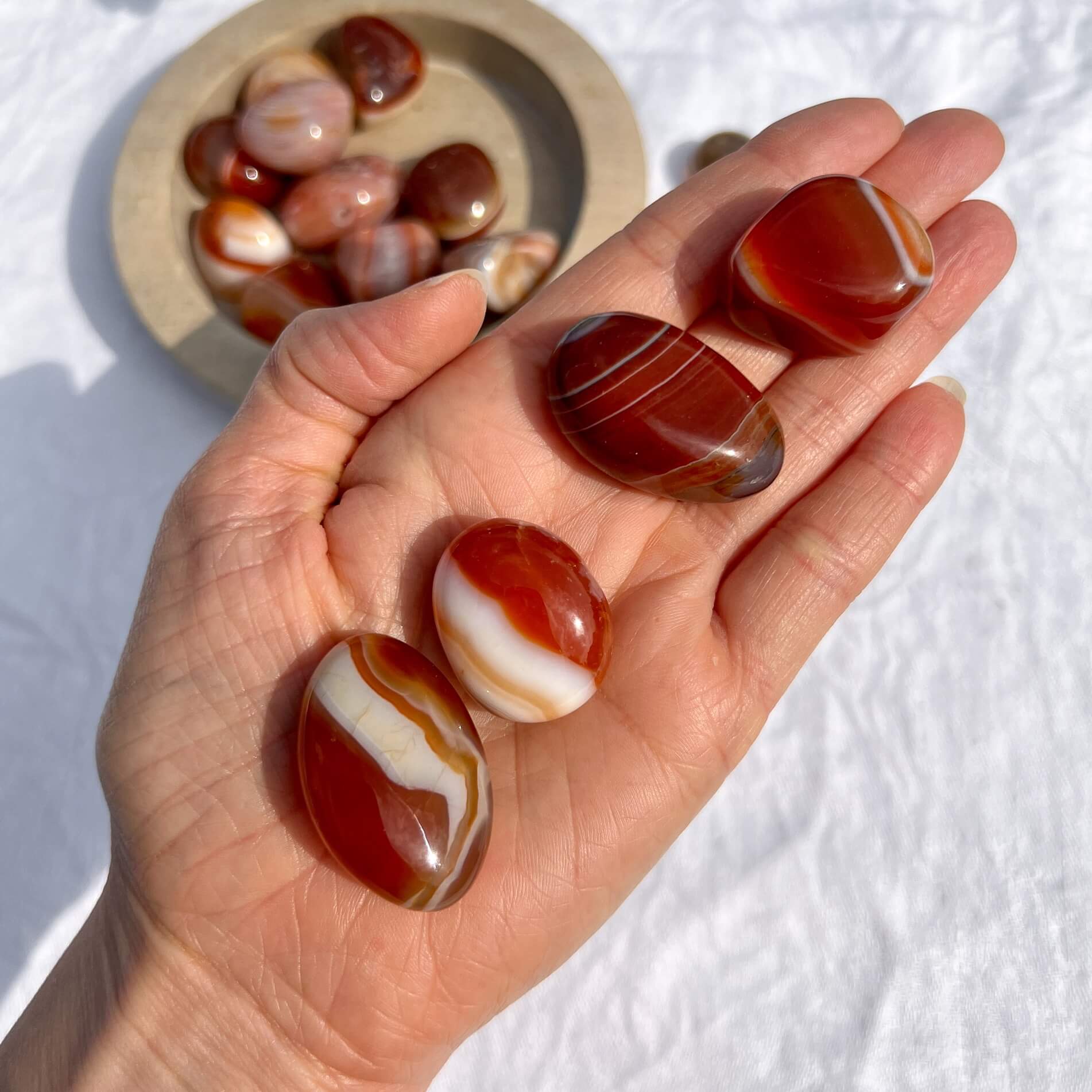 Red Sardonyx Crystal Tumblestones XL