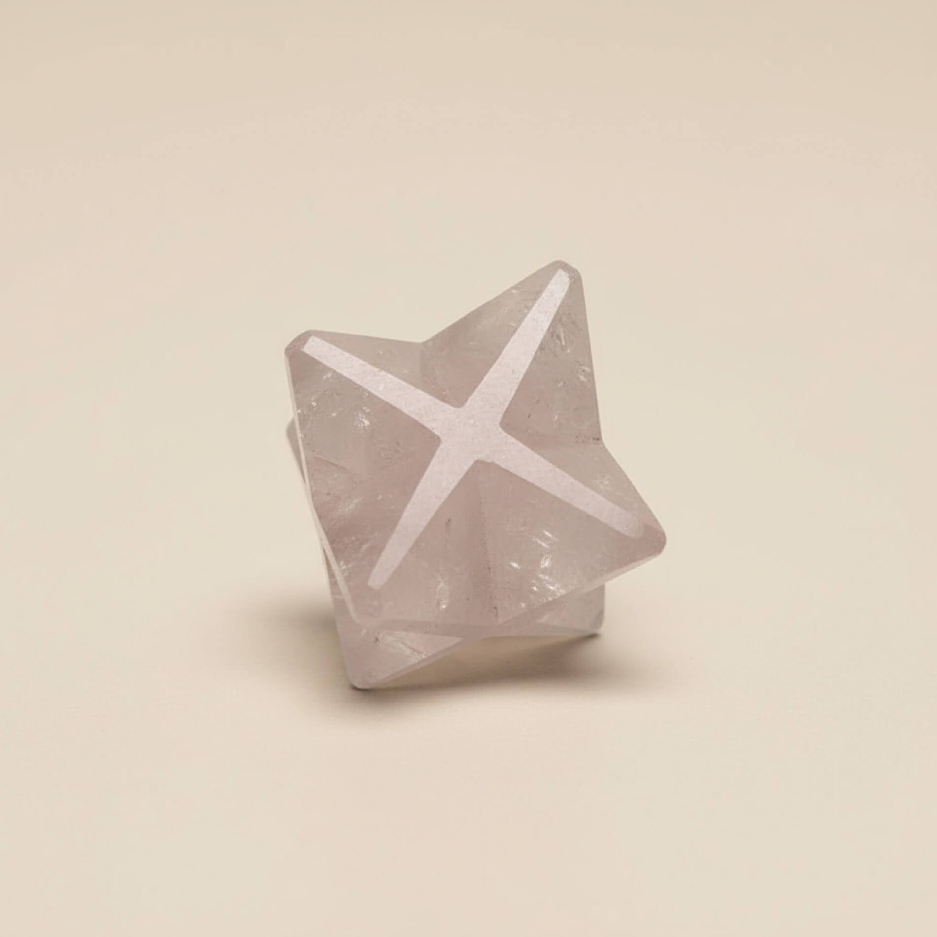 Rose Quartz Crystal Merkaba | Sacred Geometry Tool – Rock + Realm
