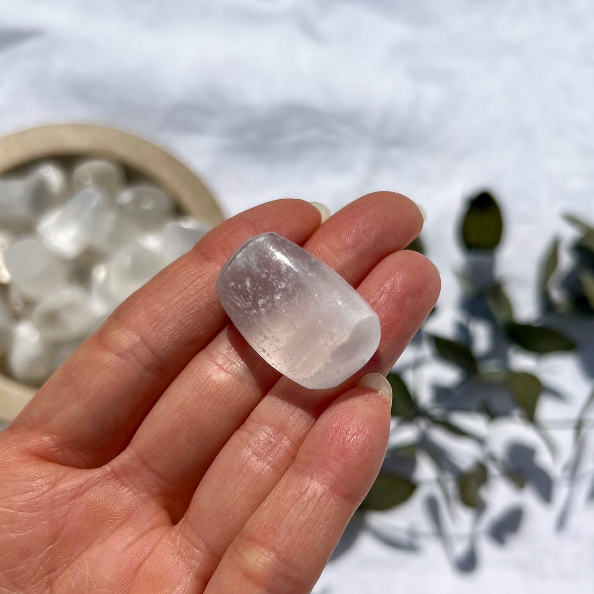 Selenite Crystal Tumblestones - Large