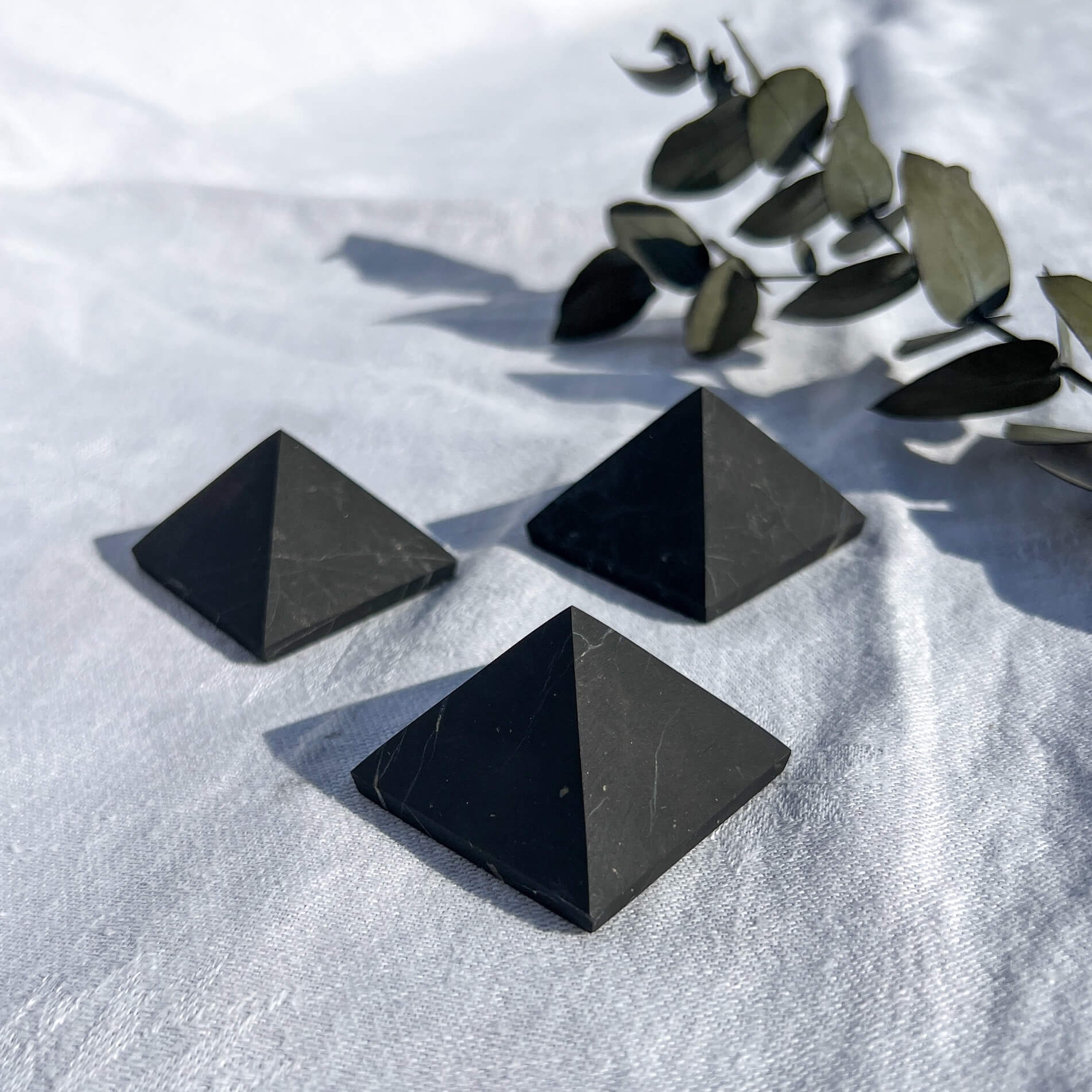 Shungite Crystal Pyramids