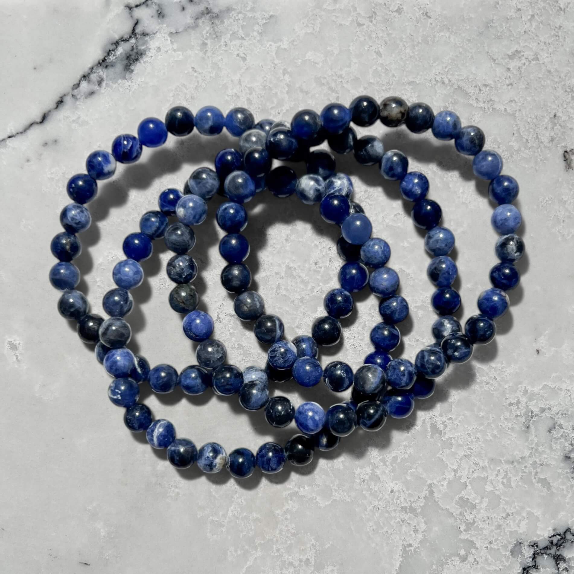 Crystal Bead Bracelet - Sodalite