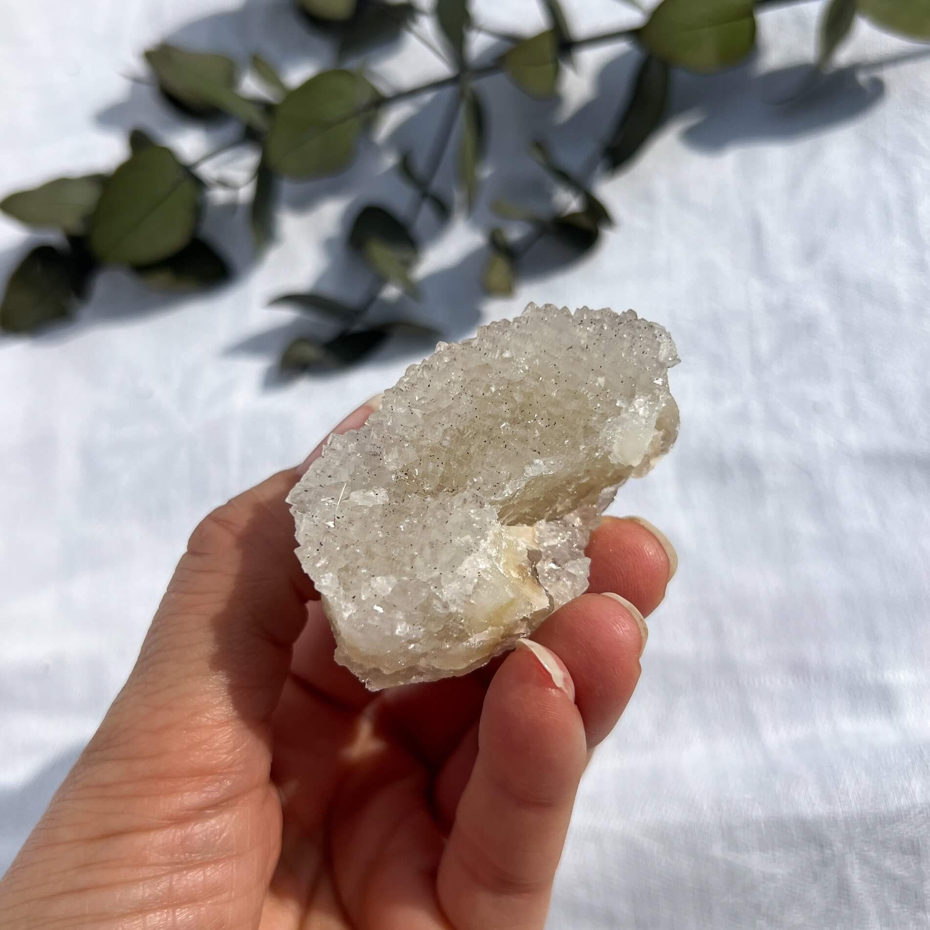 Sugar Druzy Quartz Crystal Cluster