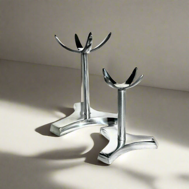 Tall Aluminium Crystal Display stand in large and small sizes