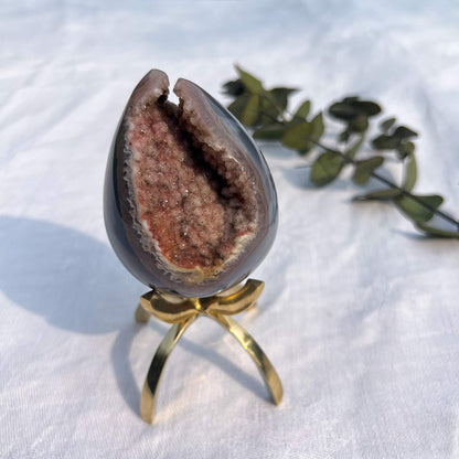 Rainbow Amethyst Crystal Geode Egg