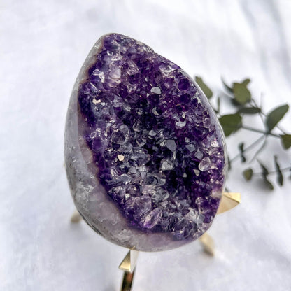 Rainbow Amethyst Crystal Geode Egg