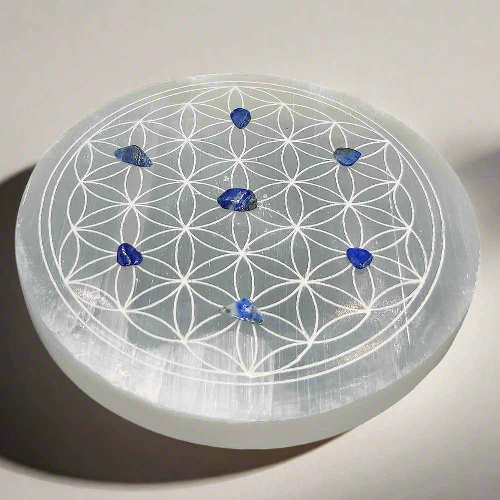 Selenite Charging Plate - Flower of Life