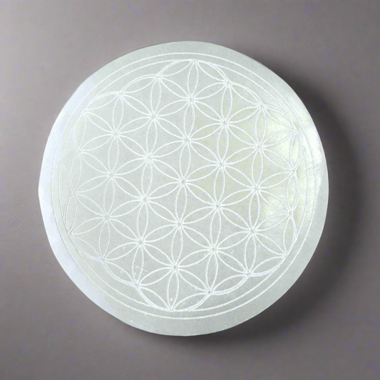 Selenite Charging Plate - Flower of Life