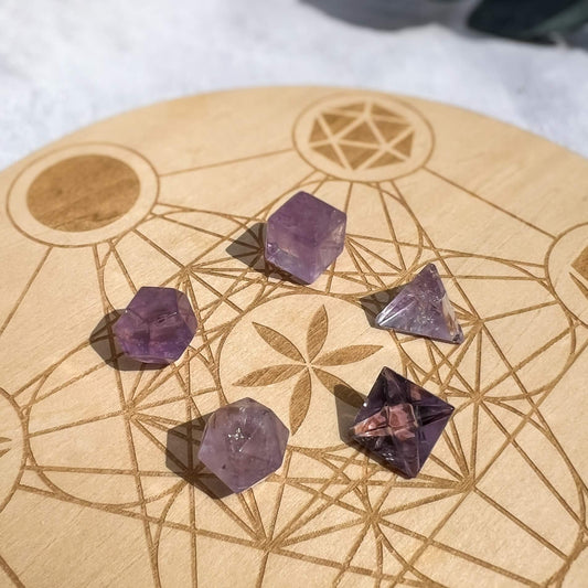 Sacred Geometry Crystal Shapes - Amethyst