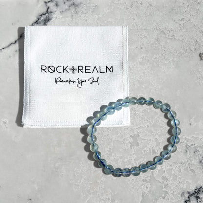 Crystal Bead Bracelet - Aquamarine Gemstone