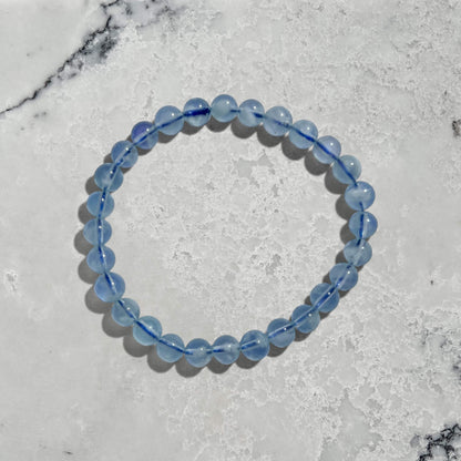 Crystal Bead Bracelet - Aquamarine Gemstone