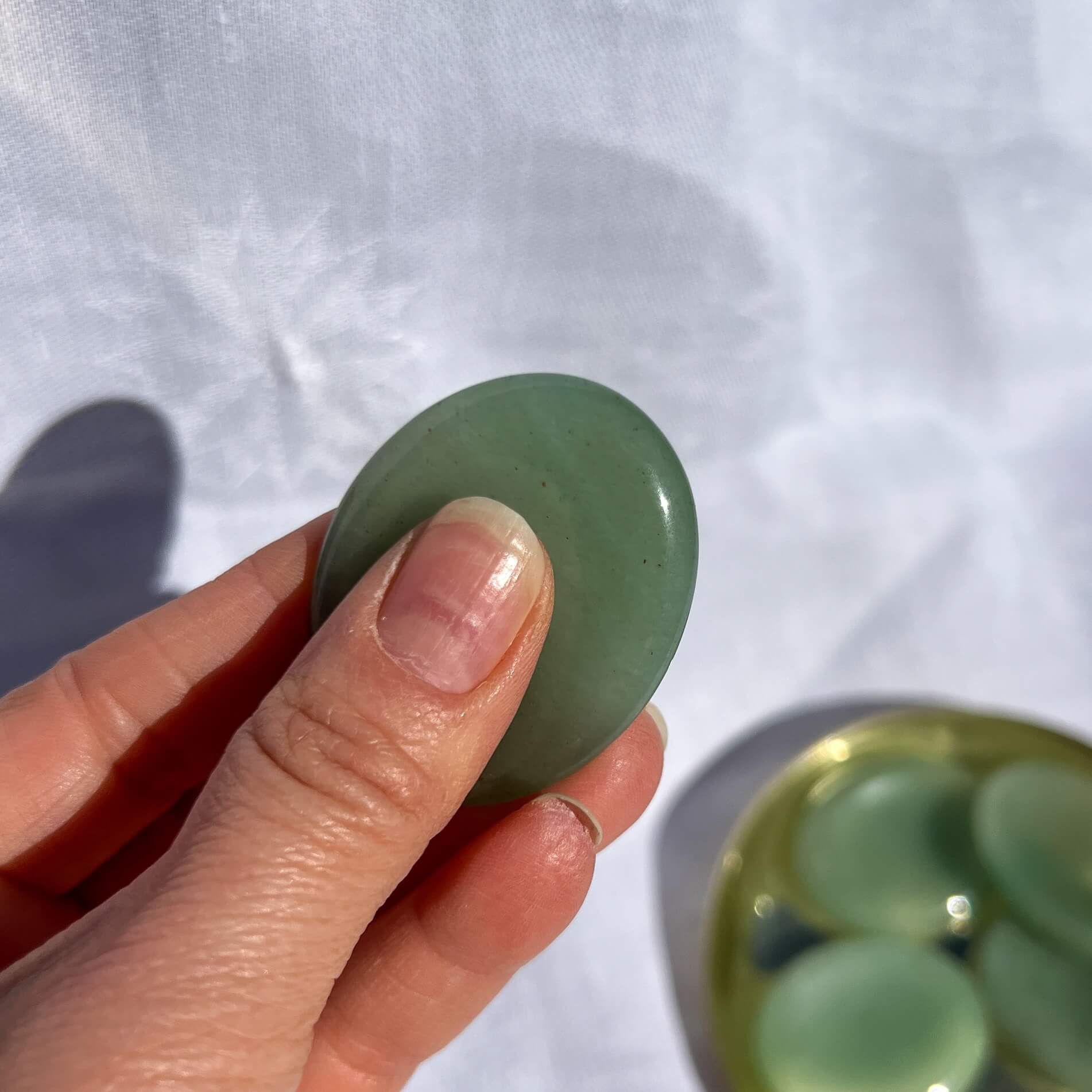 Healing Crystal Worry Stones: Green Aventurine