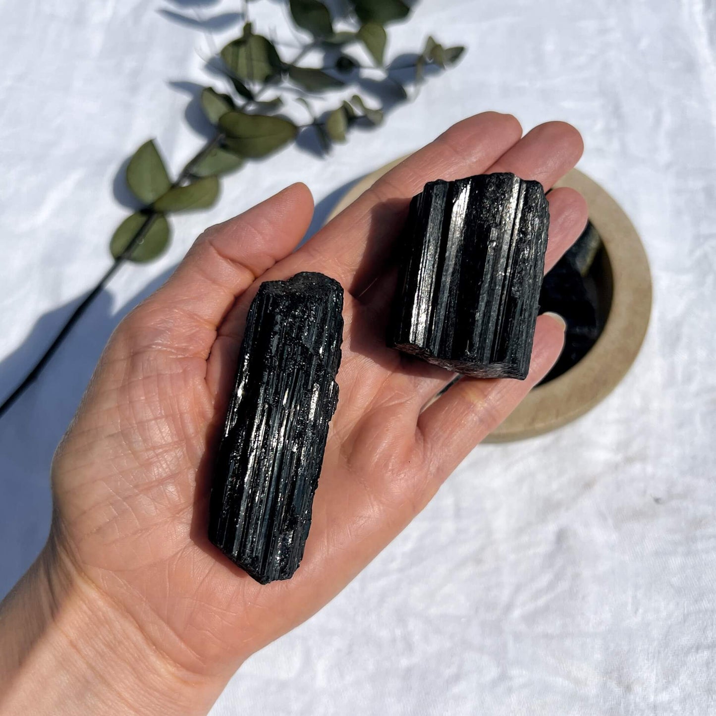 Black Tourmaline Raw Crystal - Medium