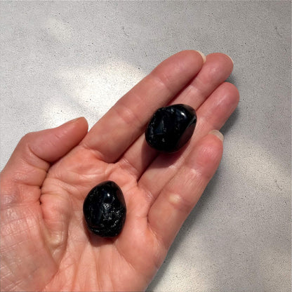 Black Tourmaline Crystal Tumble Stones - Large