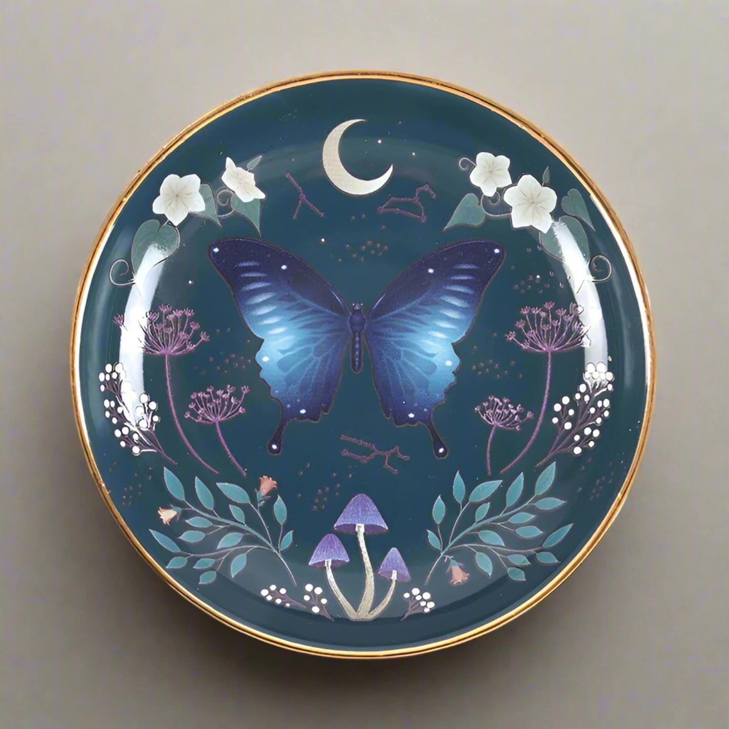 Midnight Moth Trinket Dish