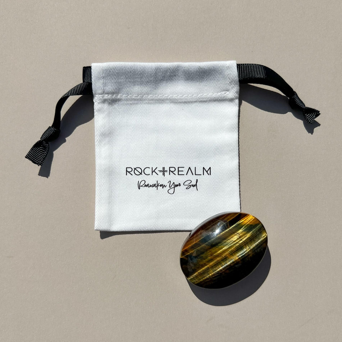 Crystal Palmstones - Variegated Tiger’s Eye