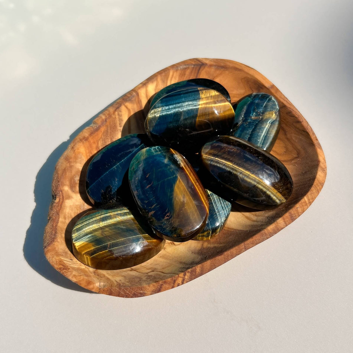 Crystal Palmstones - Variegated Tiger’s Eye