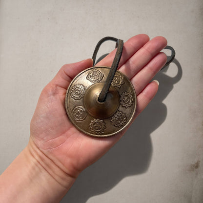 Tibetan Brass Chakra Tingsha Bells 7cm