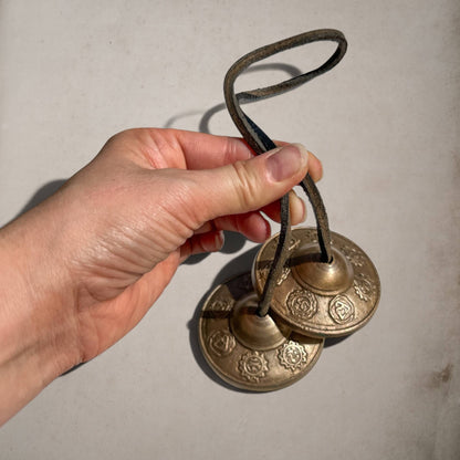 Tibetan Brass Chakra Tingsha Bells 7cm