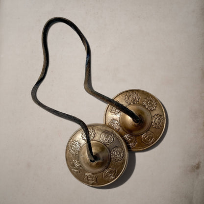 Tibetan Brass Chakra Tingsha Bells 7cm
