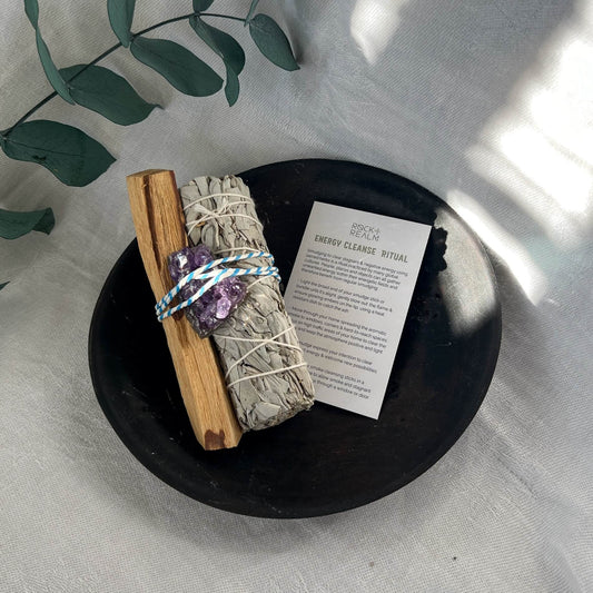 Peace + Protection Bundle: Sage, Palo Santo & Amethyst