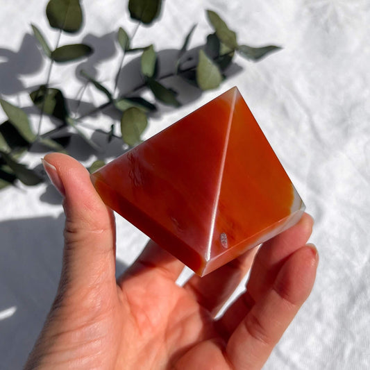 Carnelian Crystal Pyramid Small H