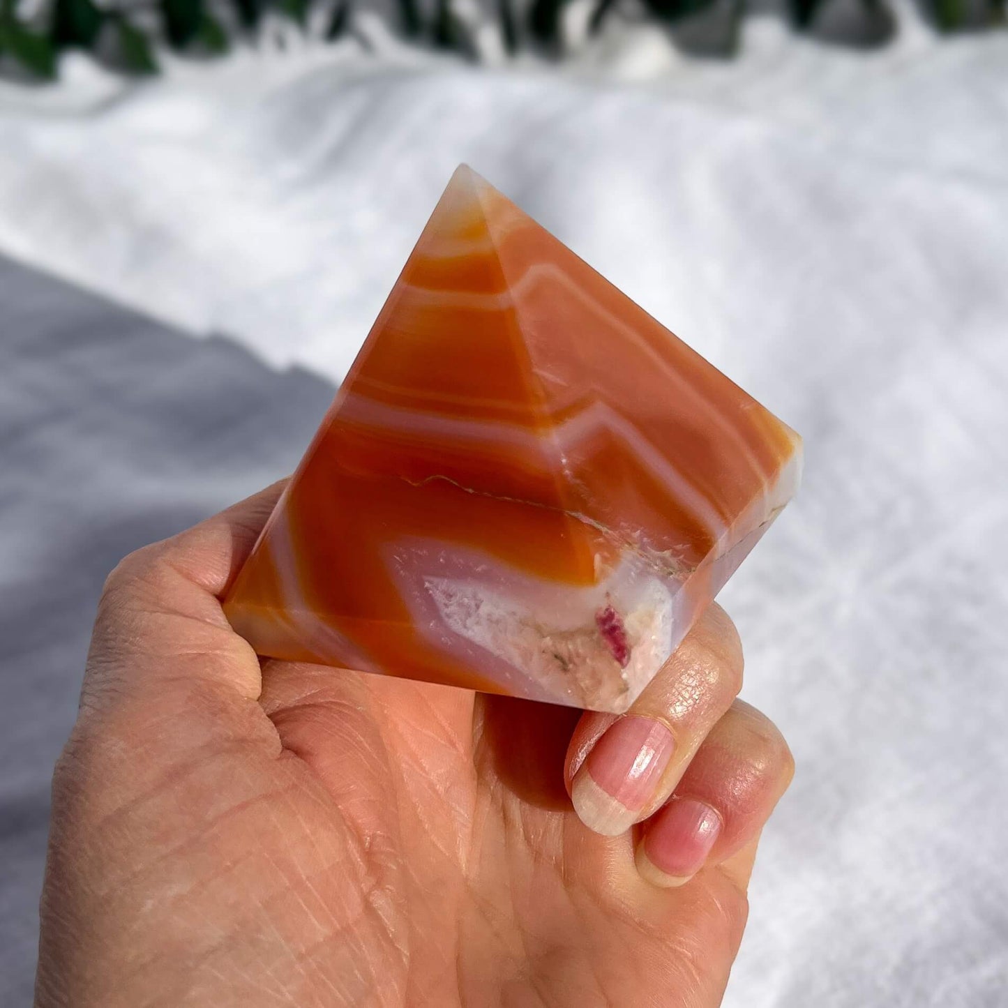 Carnelian Crystal Pyramid Medium D