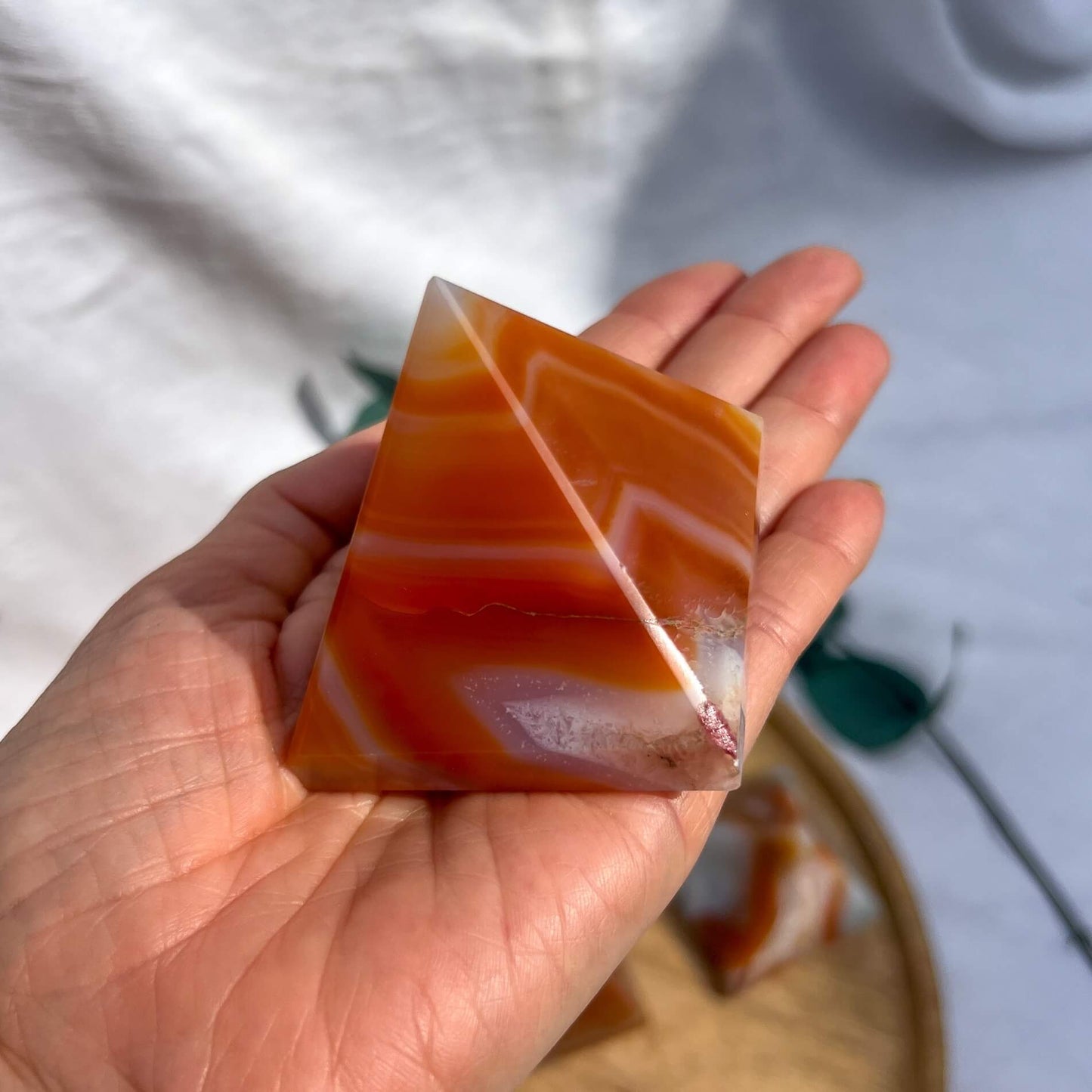 Carnelian Crystal Pyramid Medium D