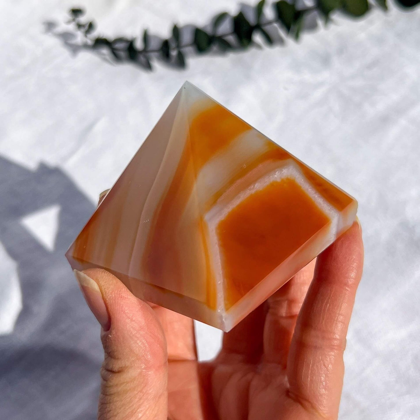 Carnelian Crystal Pyramid Medium E