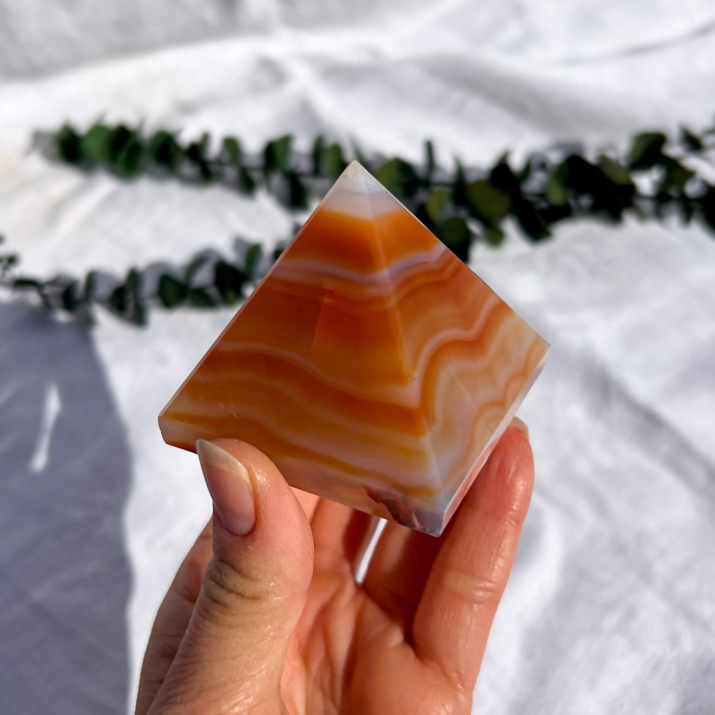 Carnelian Crystal Pyramid Medium G