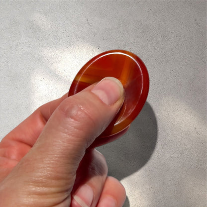 Healing Crystal Worry Stone: Carnelian