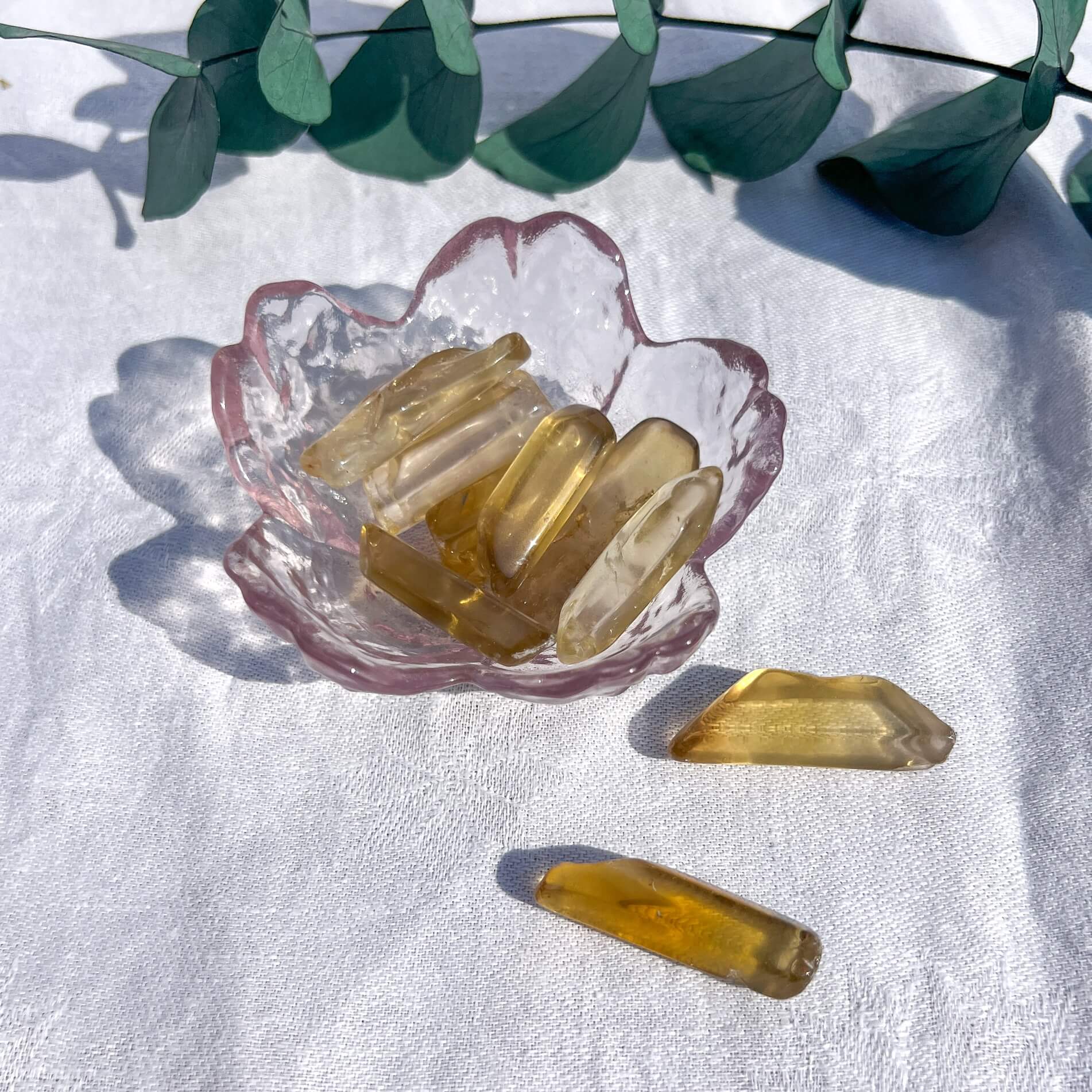 Natural Citrine Tumbled Points - Large