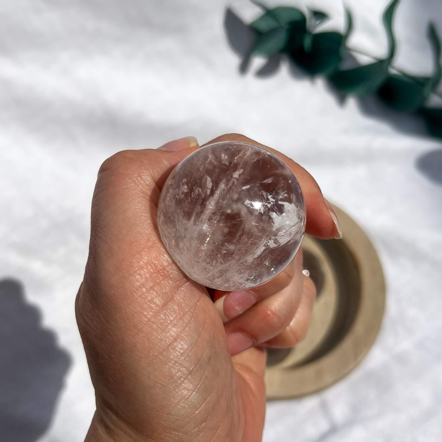 Clear Quartz Crystal Sphere - Large