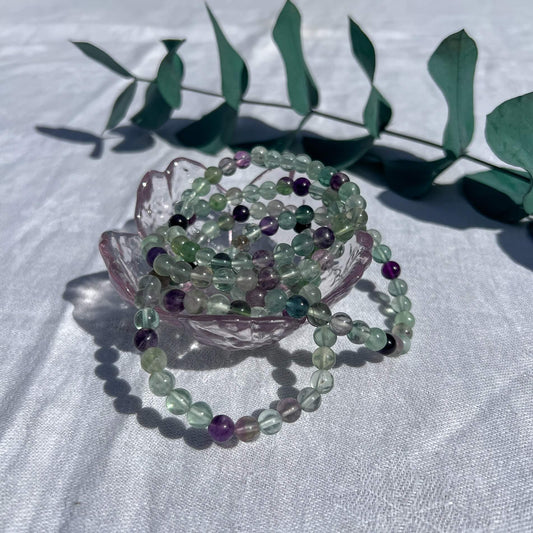 Crystal Bead Bracelet - Fluorite