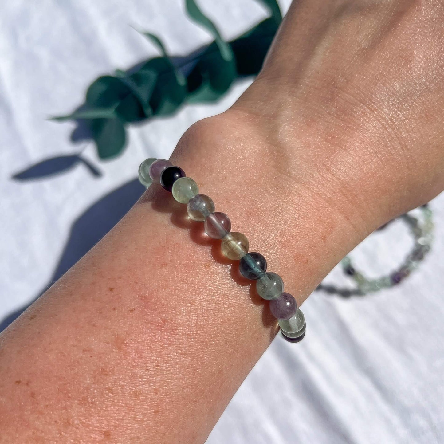 Crystal Bead Bracelet - Fluorite