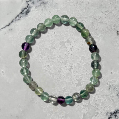 Crystal Bead Bracelet - Fluorite