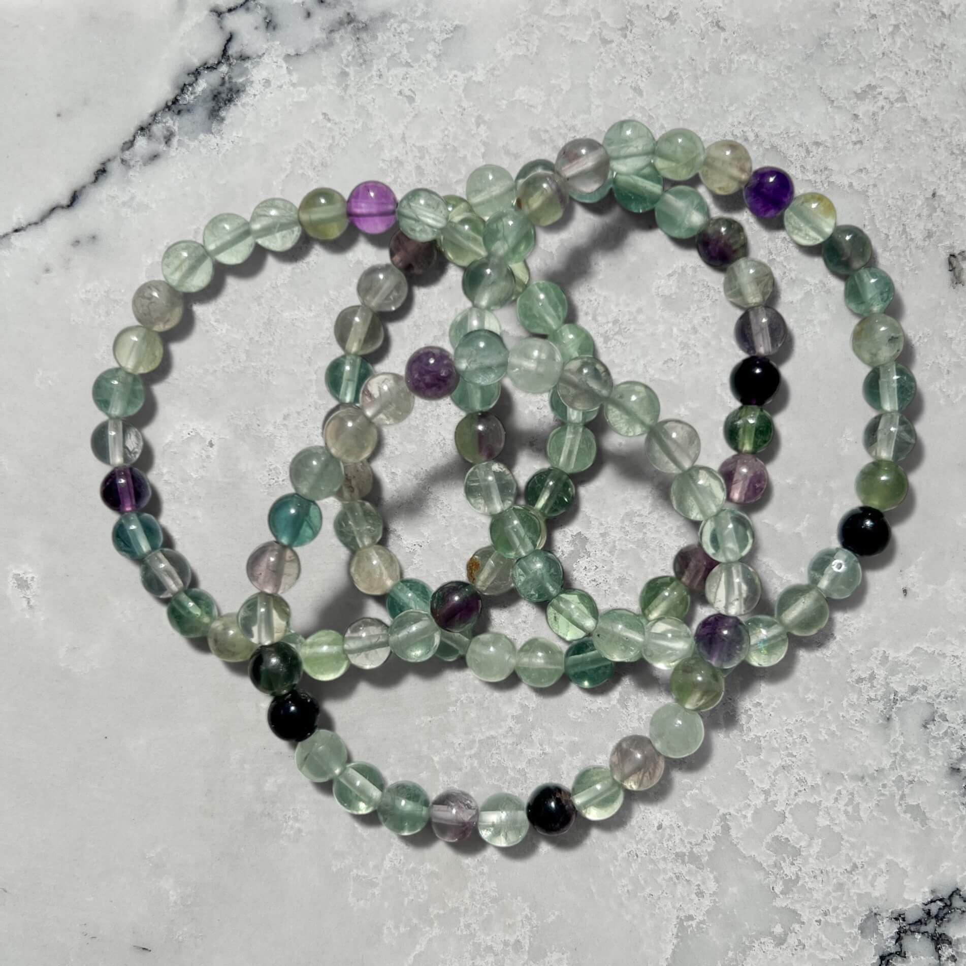 Crystal Bead Bracelet - Fluorite
