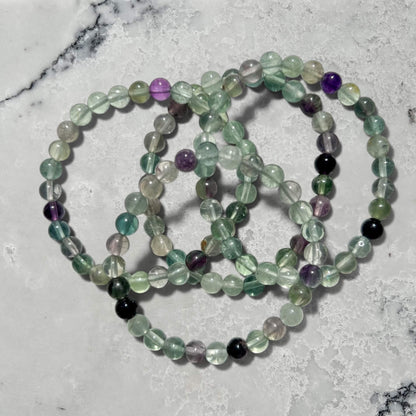 Crystal Bead Bracelet - Fluorite