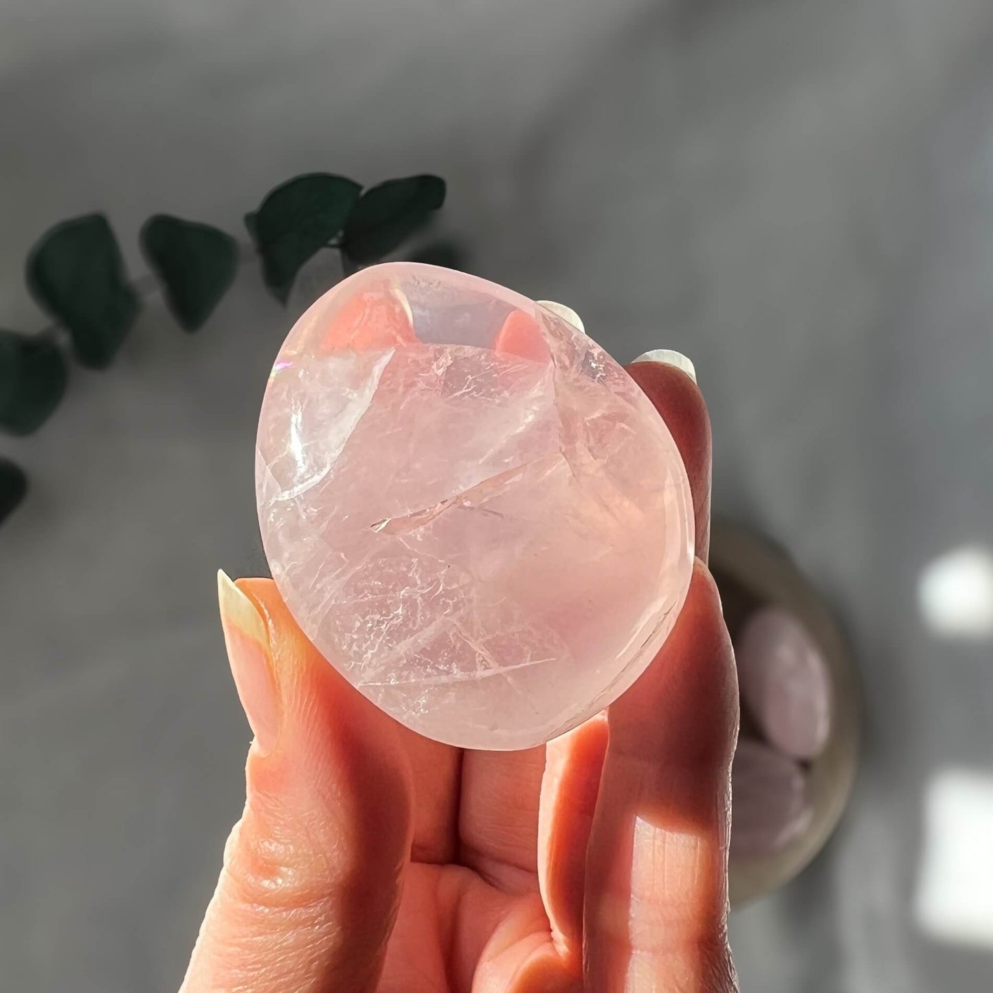 Rose Quartz Crystal palmstones